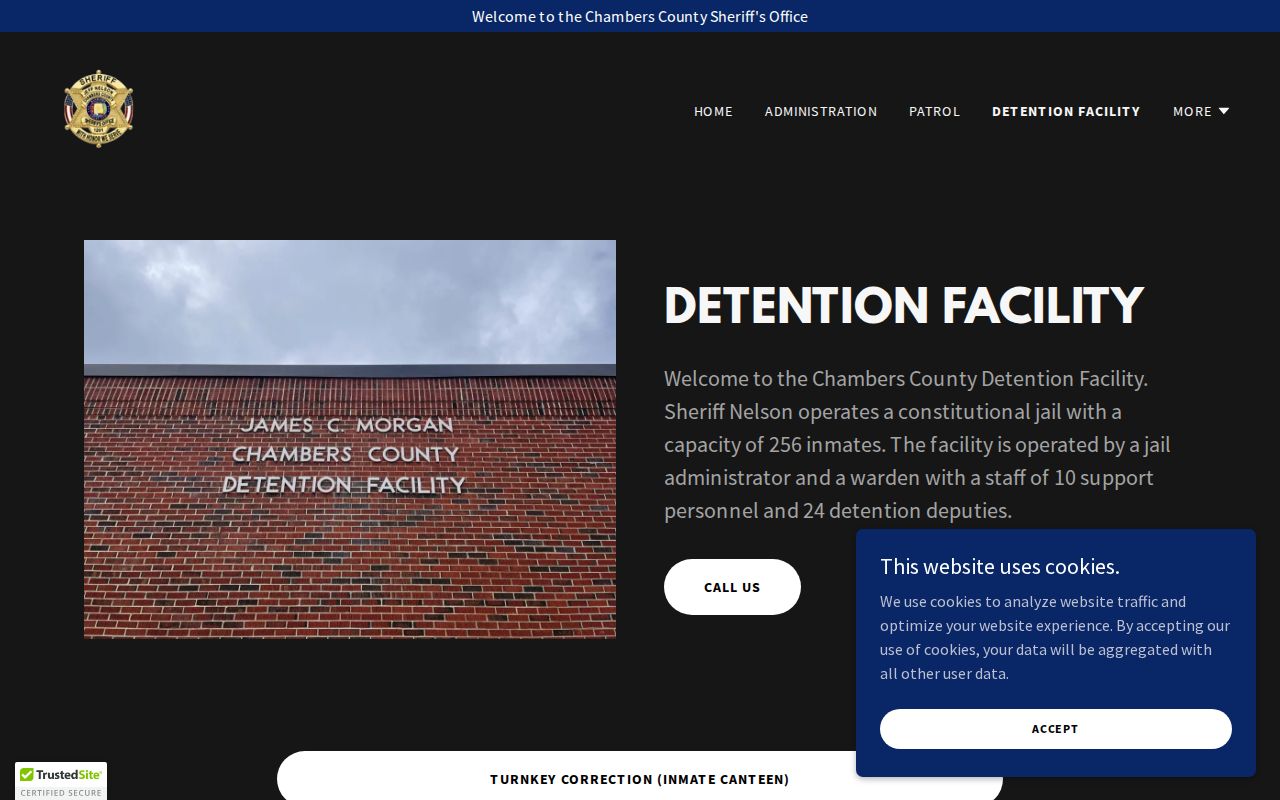 Official Chambers County jail and inmate custody information